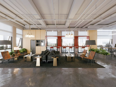 现代公司接待区 洽谈区