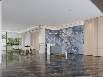 现代轻奢大厅前台接待