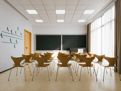 现代音乐教室3d模型 现代音乐教室