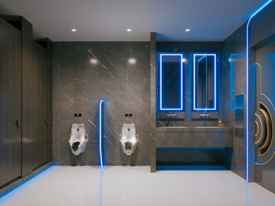 现代公共卫生间 洗手间