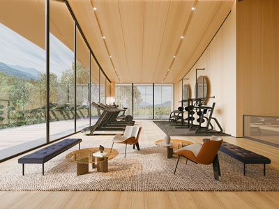 现代健身房 休闲室