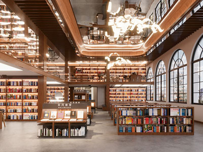 现代图书馆 阅览室 书吧3d模型 现代图书馆 阅览室 书吧