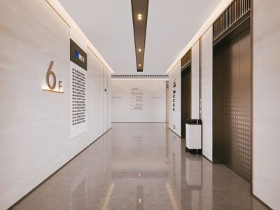 现代公司走廊过道 电梯间