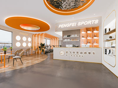 现代公司大厅前台接待区