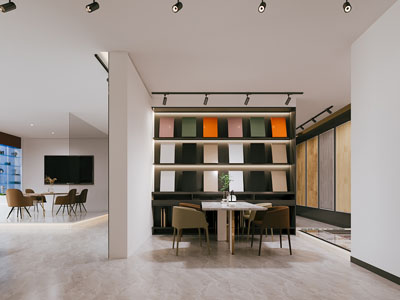 现代实木样本展厅展览