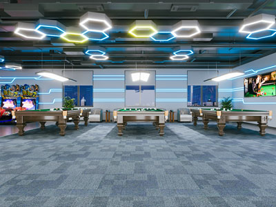 工业风loft台球室 桌球室