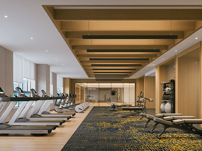 现代健身房3d模型 现代健身房