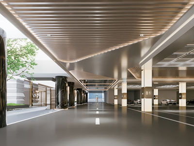 现代地下停车场