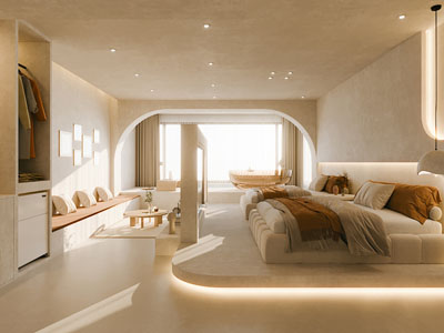 侘寂风酒店客房