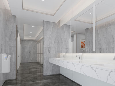 现代公共卫生间 洗手间