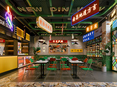 工业风loft复古饭店餐馆