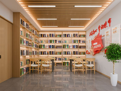 现代党建图书馆 阅览室3d模型 现代党建图书馆 阅览室