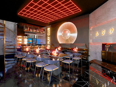 工业风loft饭店餐馆就餐区