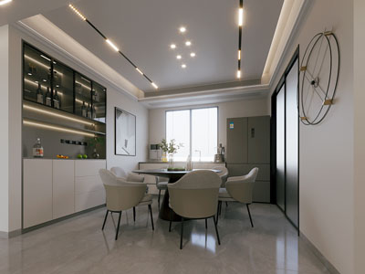 现代餐厅3d模型 现代餐厅