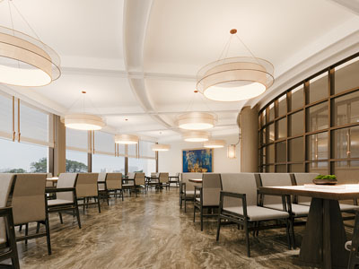 现代饭店餐馆就餐区