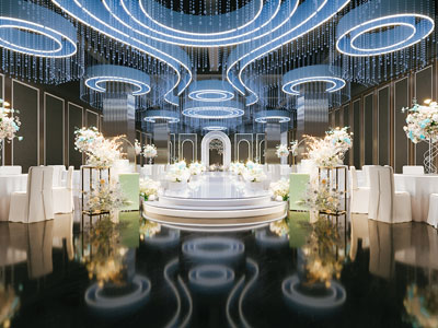 现代酒店婚庆现场 宴客厅