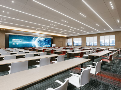 现代会议厅 报告厅3d模型 现代会议厅 报告厅