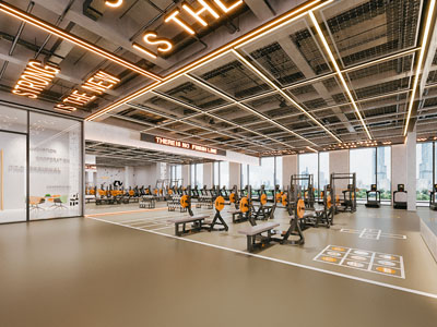工业风loft健身房3d模型 工业风loft健身房