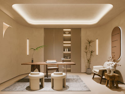 侘寂风心理咨询室3d模型 侘寂风心理咨询室