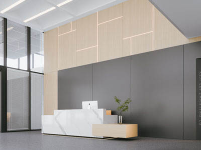 现代大堂前台接待