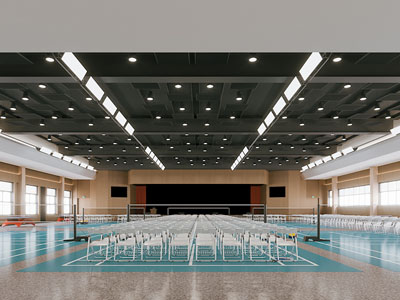 现代羽毛球馆 乒乓球馆 体育馆3d模型 现代羽毛球馆 乒乓球馆 体育馆