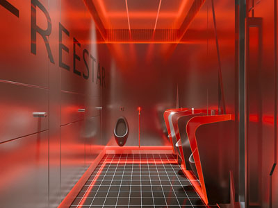 现代公共卫生间 洗手间