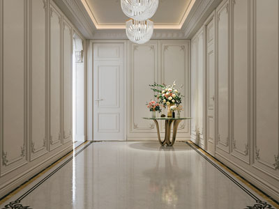 法式玄关造景3d模型 法式玄关造景