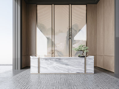 新中式大厅前台接待区