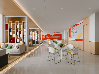 现代党建阅览室 图书馆3d模型 现代党建阅览室 图书馆