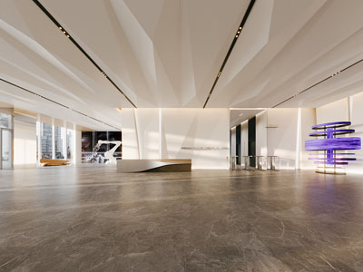 现代大堂前台接待