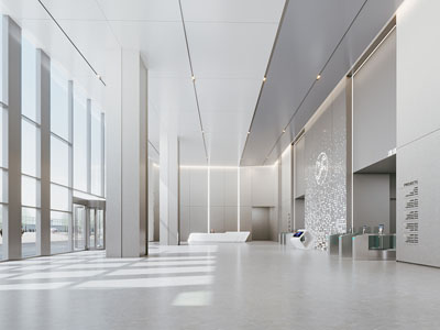 现代大堂前台接待