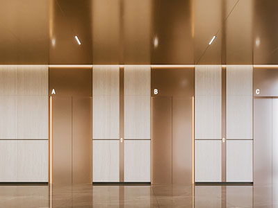 现代电梯间