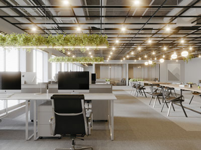 现代员工公共办公区