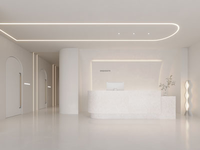 现代公司大厅前台接待