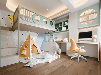 现代卧室 儿童房