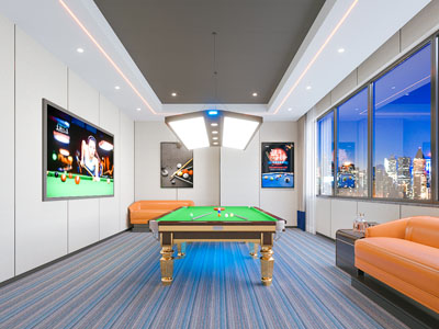现代台球室 桌球室