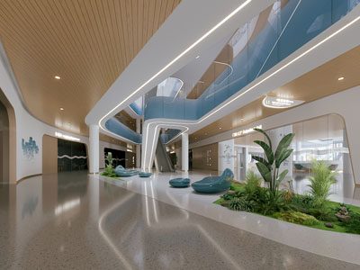 现代医院门诊大厅 大堂