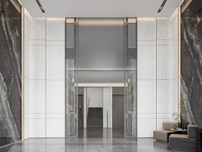 现代大堂前台接待区