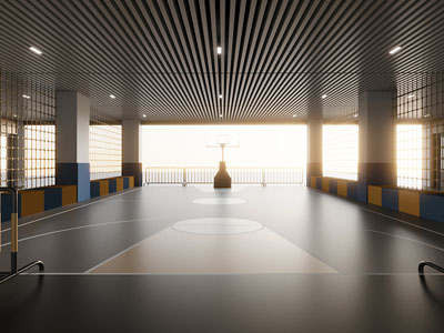 现代篮球馆3d模型 现代篮球馆