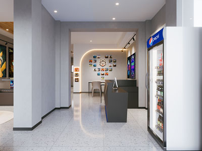 现代大厅前台接待区