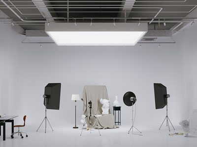 现代石膏雕塑直播间