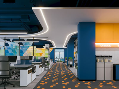 现代公共办公区 过道