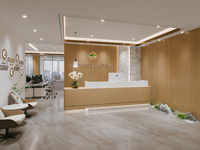 现代公司大厅前台接待