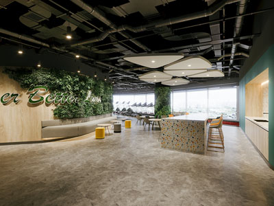 工业风loft健身房休息区3d模型 工业风loft健身房休息区