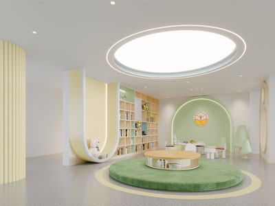 现代儿童图书馆 阅览室 书吧3d模型 现代儿童图书馆 阅览室 书吧