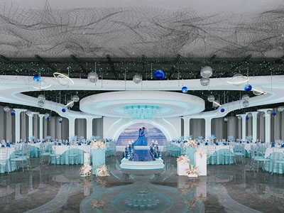 现代酒店婚庆现场宴客厅