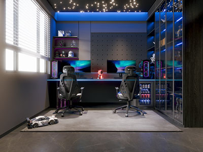 现代电竞游戏室 休闲室