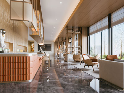 现代饭店餐馆就餐区