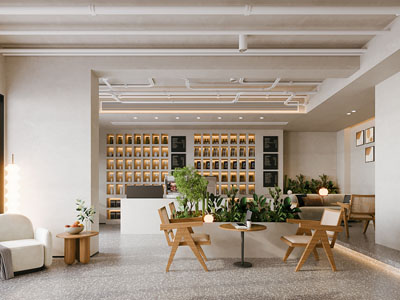 侘寂风饭店餐馆就餐区