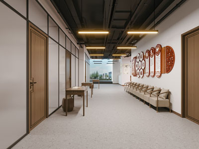 新中式中医院过道走廊